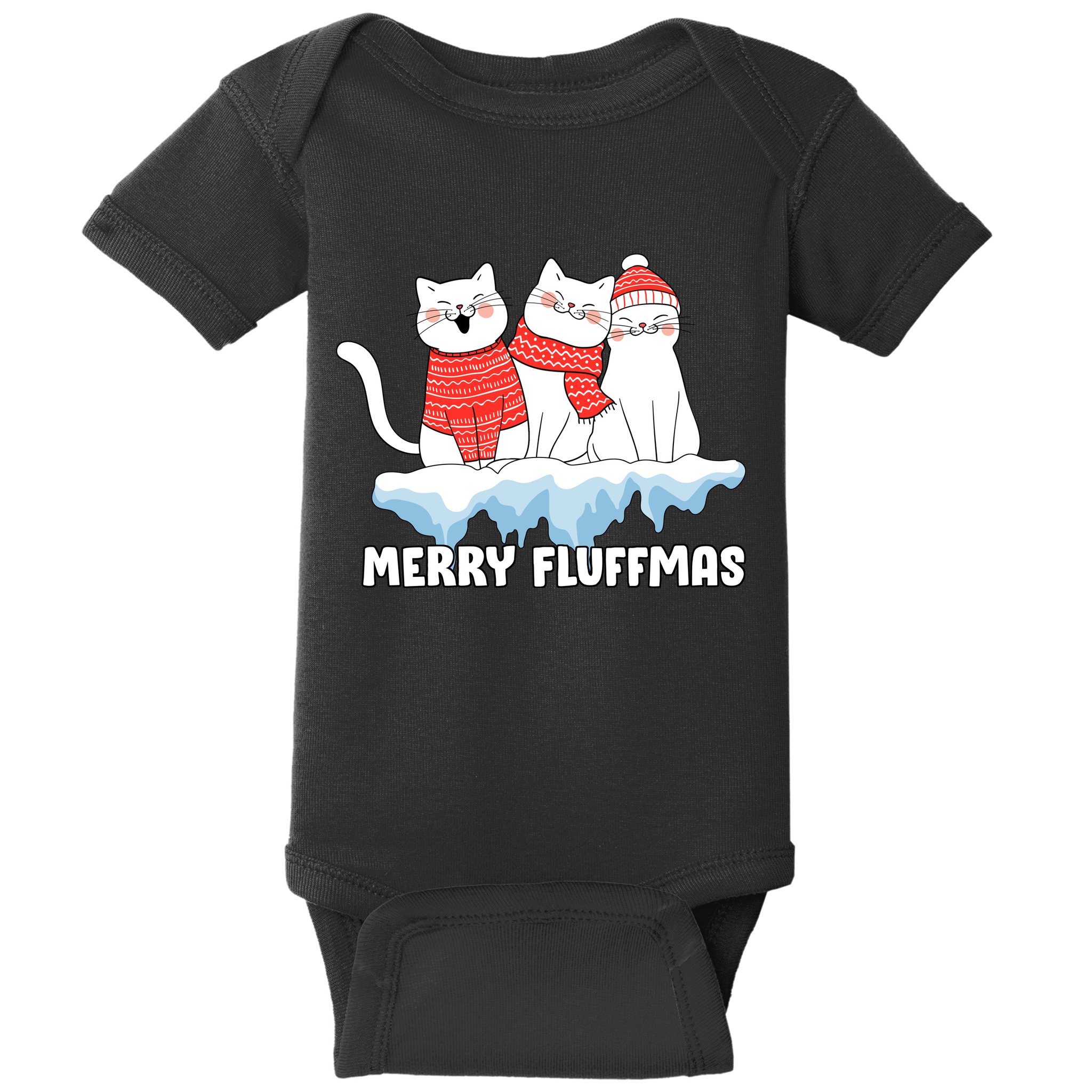 Merry Fluffmas Christmas Baby Bodysuit