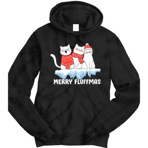 Merry Fluffmas Christmas Tie Dye Hoodie