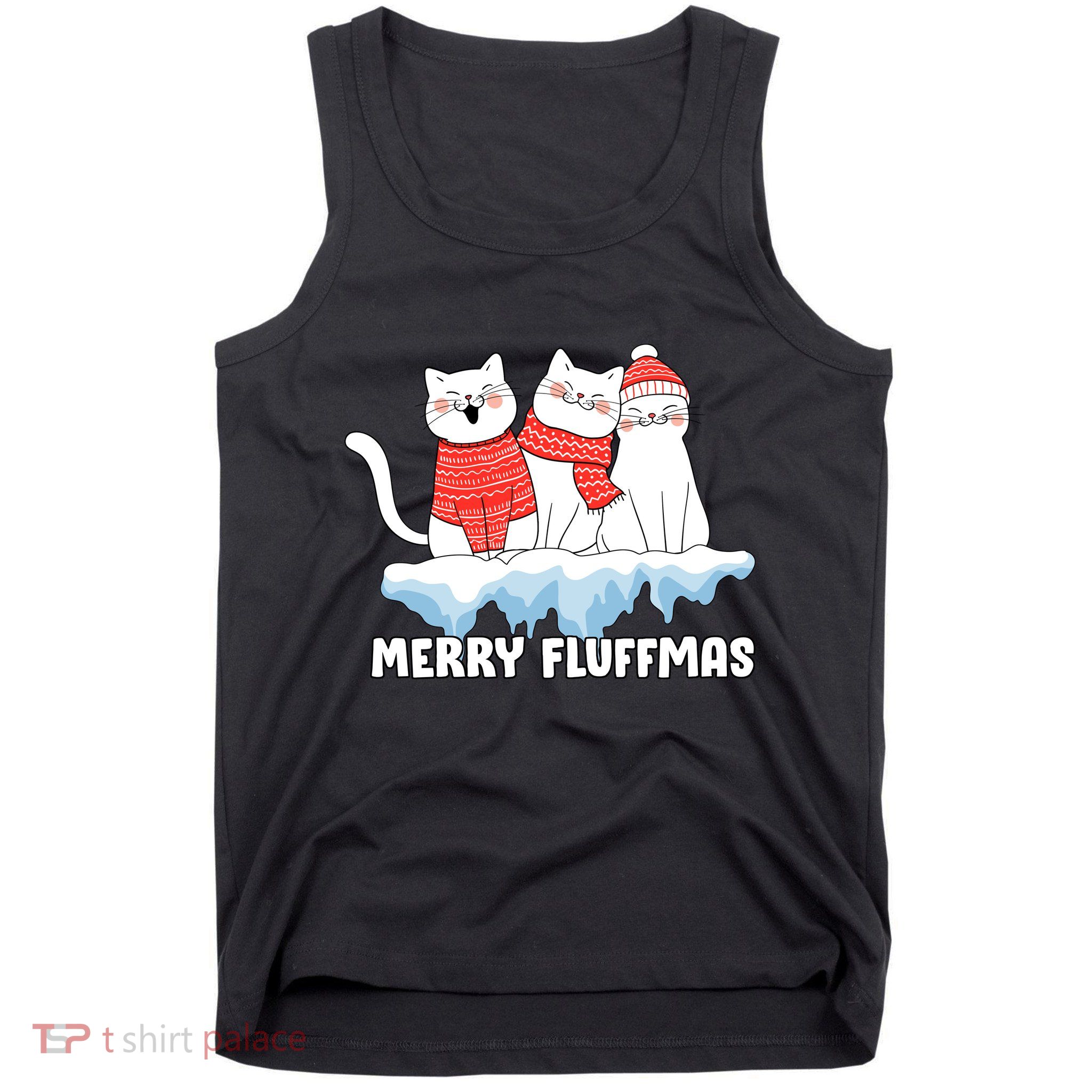 Merry Fluffmas Christmas Tank Top