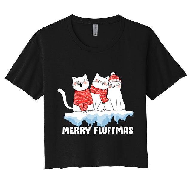 Merry Fluffmas Christmas Crop Top