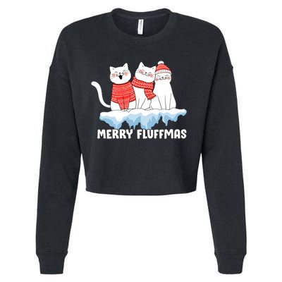 Merry Fluffmas Christmas Cropped Pullover Crew