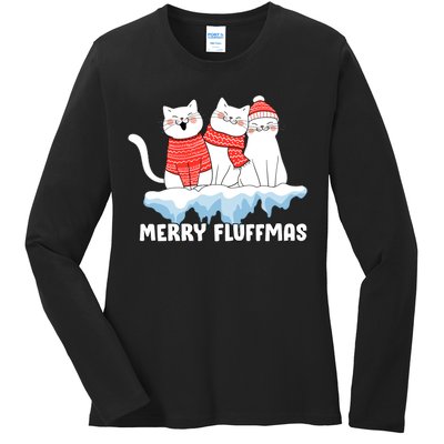 Merry Fluffmas Christmas Ladies Long Sleeve Shirt