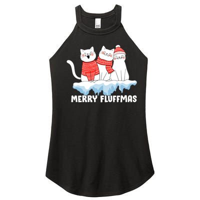 Merry Fluffmas Christmas Women’s Perfect Tri Rocker Tank