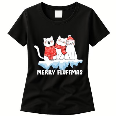 Merry Fluffmas Christmas Womens T-Shirt