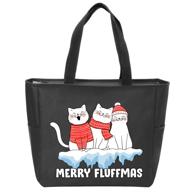Merry Fluffmas Christmas Zip Tote Bag