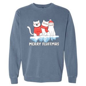 Merry Fluffmas Christmas Garment-Dyed Sweatshirt