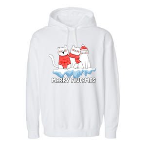 Merry Fluffmas Christmas Garment-Dyed Fleece Hoodie