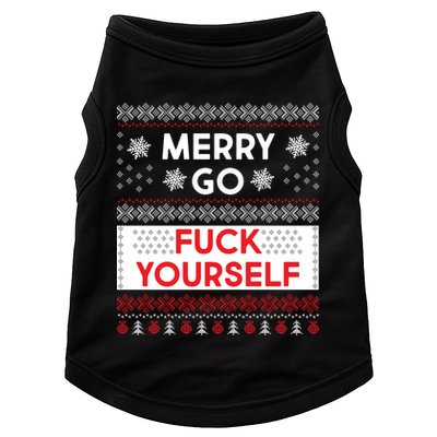 Merry Go F*ck Yourself Ugly Christmas Sweater Doggie Tank