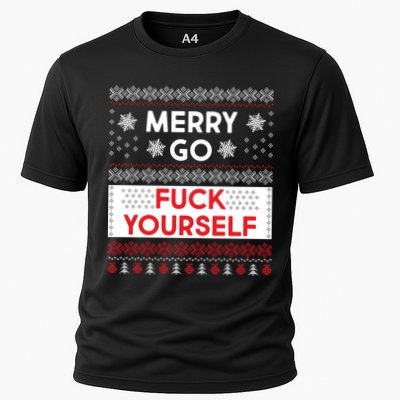Merry Go F*ck Yourself Ugly Christmas Sweater Performance Shirt