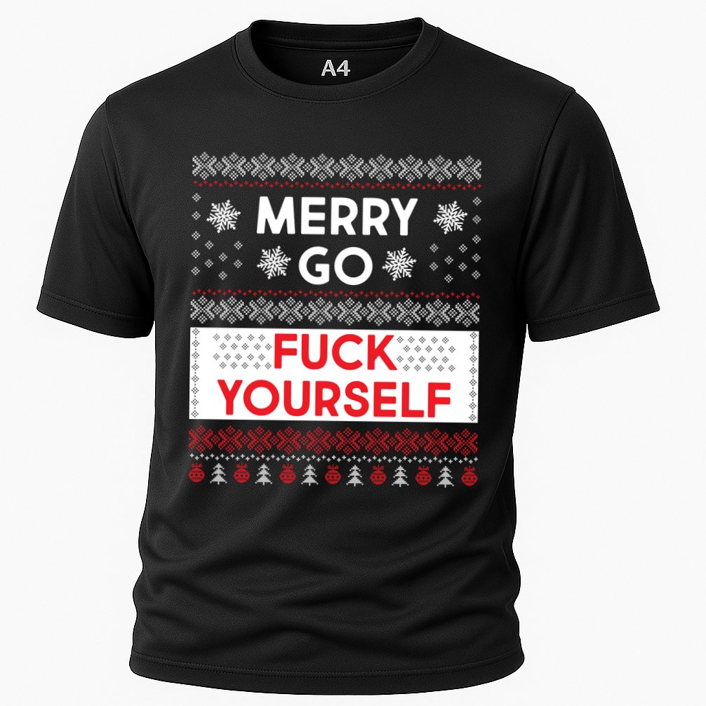 Merry Go F*ck Yourself Ugly Christmas Sweater Performance Shirt