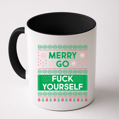 Merry Go F*ck Yourself Ugly Christmas Sweater Mug