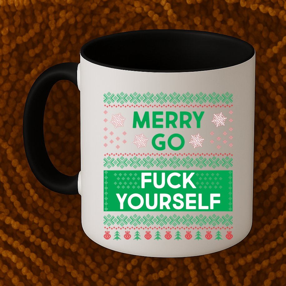Merry Go F*ck Yourself Ugly Christmas Sweater Mug
