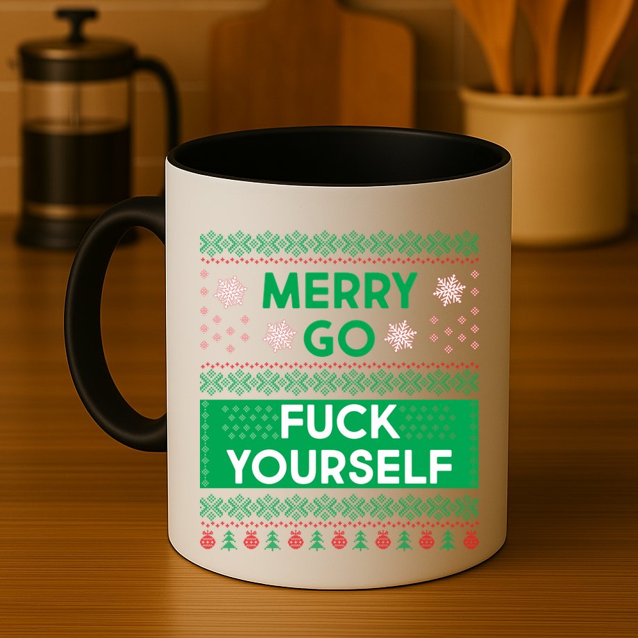 Merry Go F*ck Yourself Ugly Christmas Sweater Mug