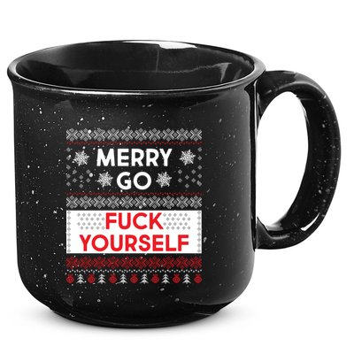 Merry Go F*ck Yourself Ugly Christmas Sweater 15oz Campfire Ceramic Mug