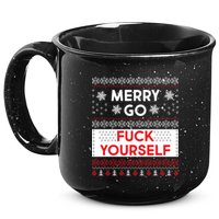 Merry Go F*ck Yourself Ugly Christmas Sweater 15oz Campfire Ceramic Mug