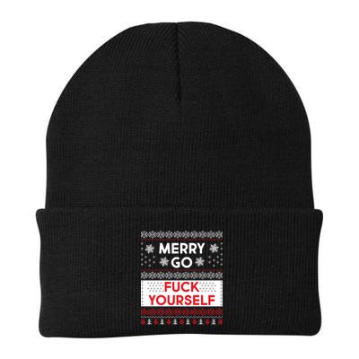 Merry Go F*ck Yourself Ugly Christmas Sweater Beanie