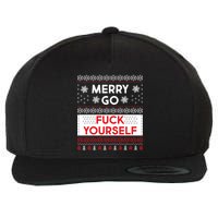 Merry Go F*ck Yourself Ugly Christmas Sweater Wool Snapback Cap