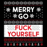 Merry Go F*ck Yourself Ugly Christmas Sweater Wool Snapback Cap
