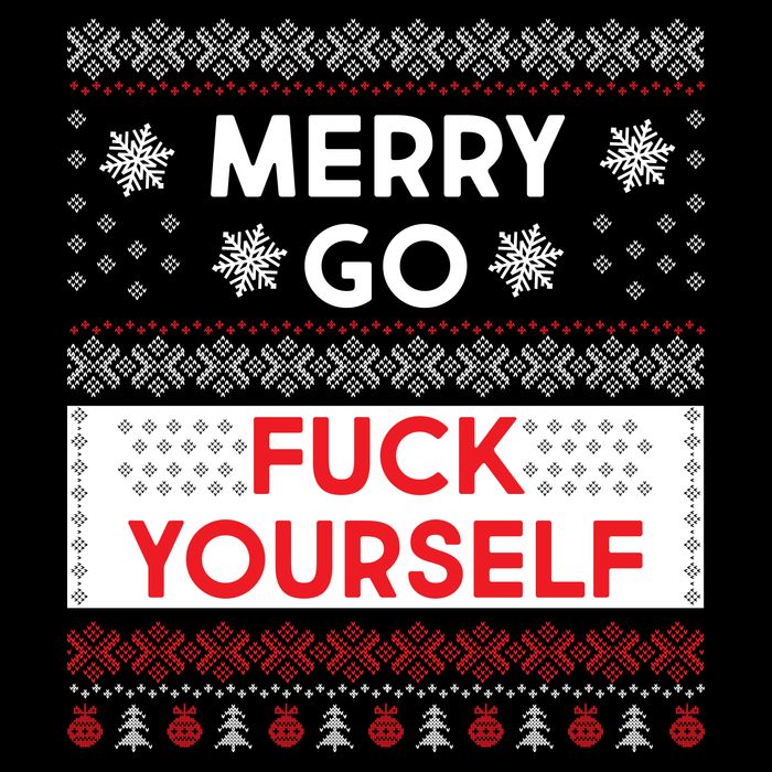 Merry Go F*ck Yourself Ugly Christmas Sweater Wool Snapback Cap