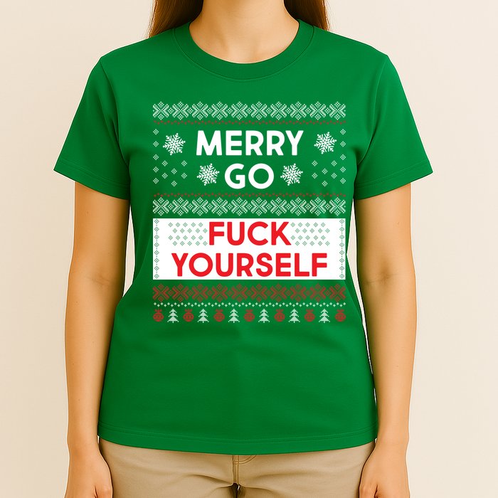 Merry Go F*ck Yourself Ugly Christmas Sweater T-Shirt