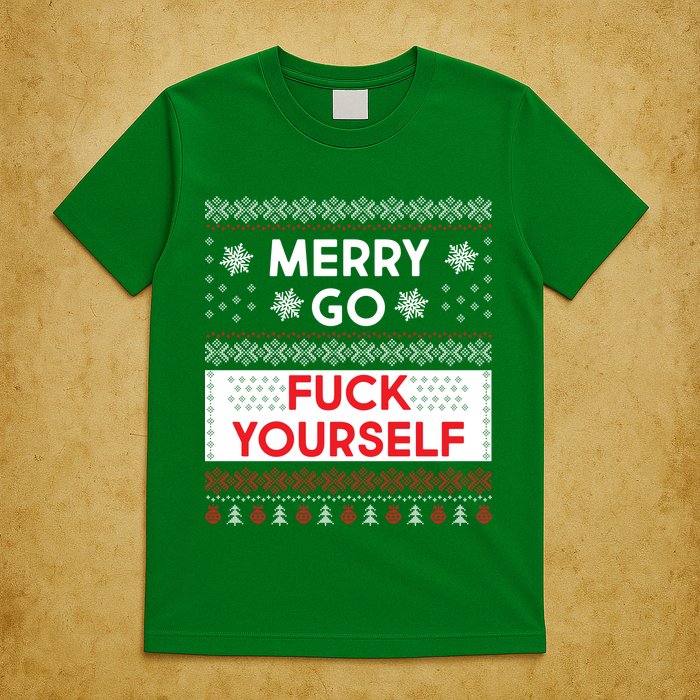 Merry Go F*ck Yourself Ugly Christmas Sweater T-Shirt