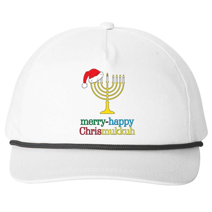 Merry-Happy Chrismukkah Snapback Five-Panel Rope Hat