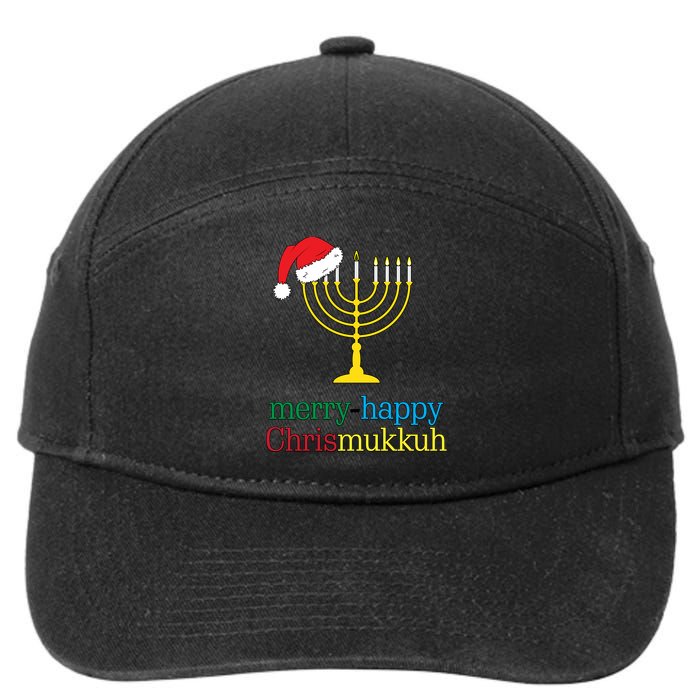 Merry-Happy Chrismukkah 7-Panel Snapback Hat