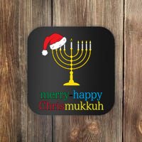 Merry-Happy Chrismukkah Coaster