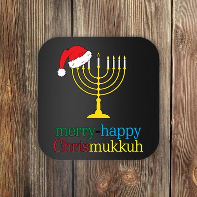 Merry-Happy Chrismukkah Coaster