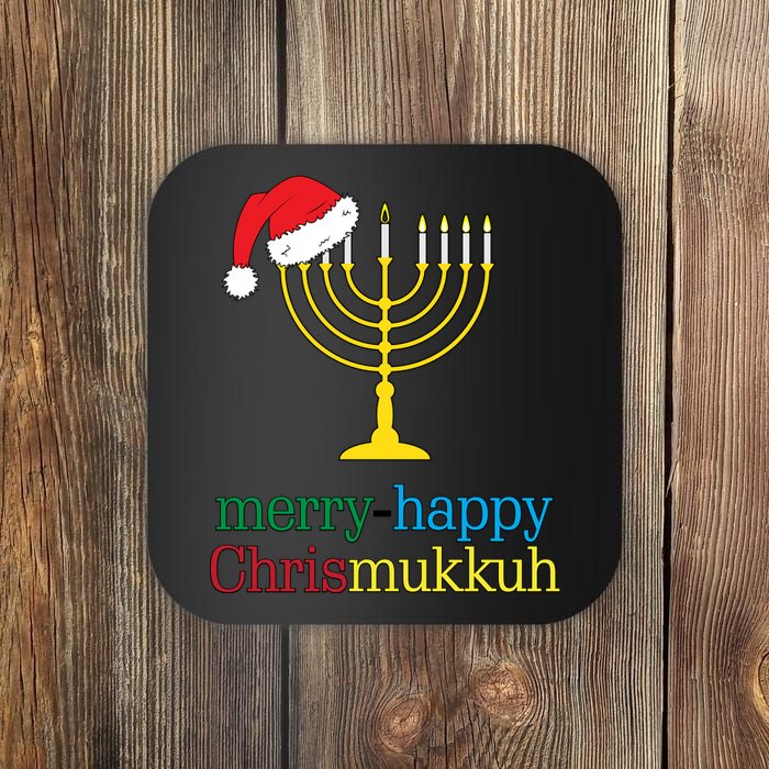 Merry-Happy Chrismukkah Coaster