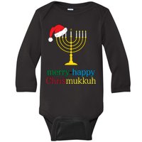 Merry-Happy Chrismukkah Baby Long Sleeve Bodysuit