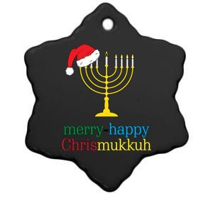 Merry-Happy Chrismukkah Ceramic Star Ornament