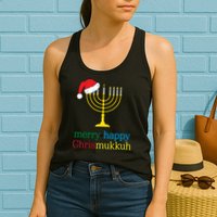 Merry-Happy Chrismukkah Womens Tank Top