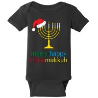 Merry-Happy Chrismukkah Baby Bodysuit