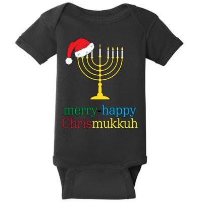 Merry-Happy Chrismukkah Baby Bodysuit