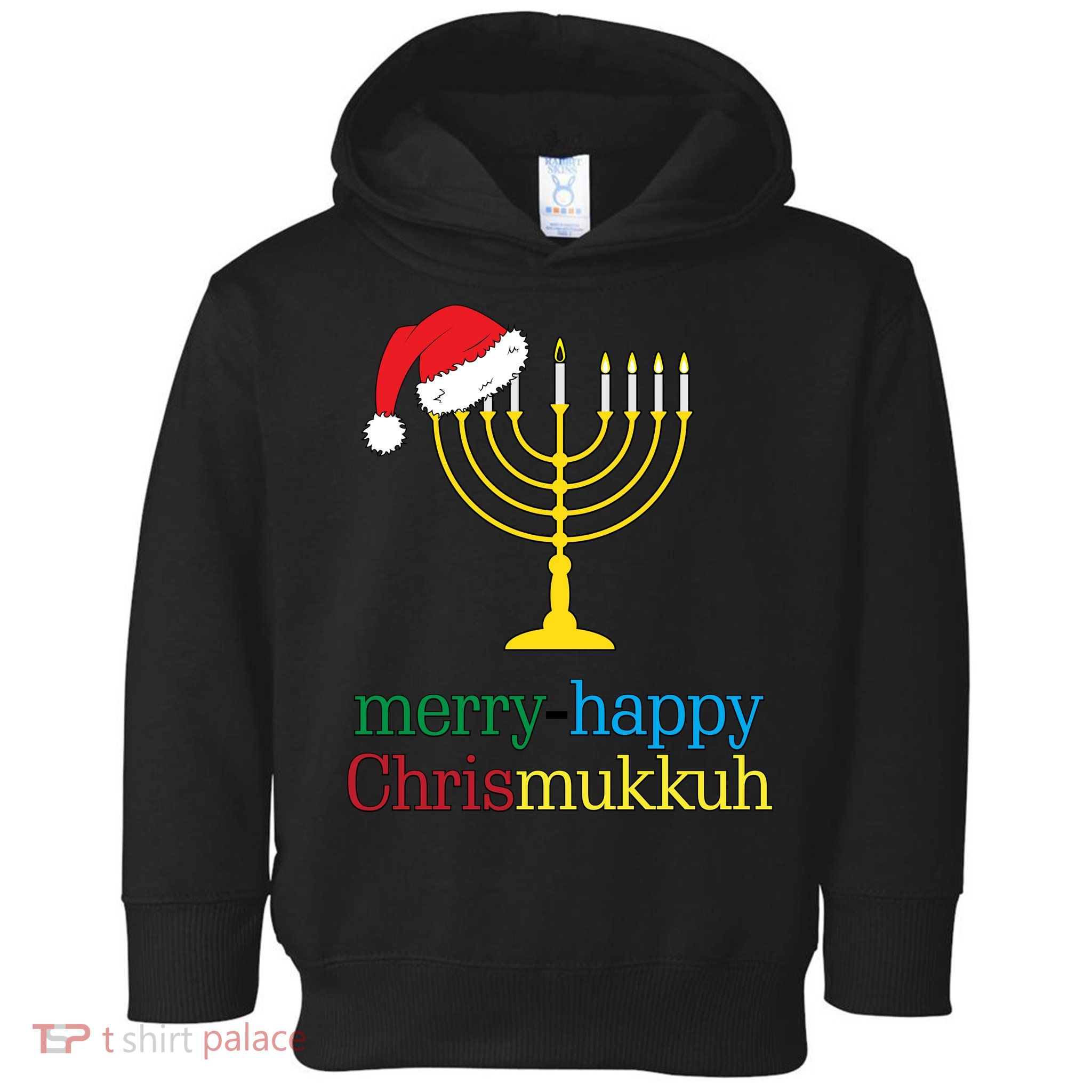 Merry-Happy Chrismukkah Toddler Hoodie