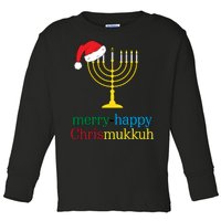 Merry-Happy Chrismukkah Toddler Long Sleeve Shirt