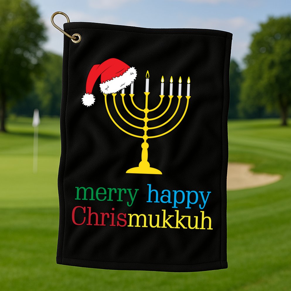 Merry-Happy Chrismukkah Golf Towel