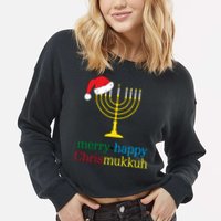 Merry-Happy Chrismukkah Cropped Pullover Crew
