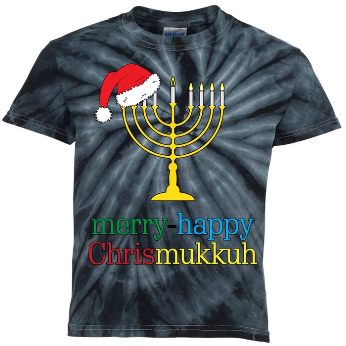 Merry-Happy Chrismukkah Kids Tie-Dye T-Shirt