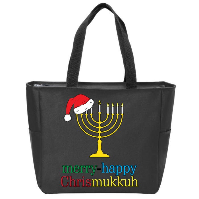 Merry-Happy Chrismukkah Zip Tote Bag