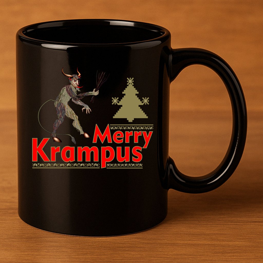Merry Krampus 11oz C Handle Ceramic Mug