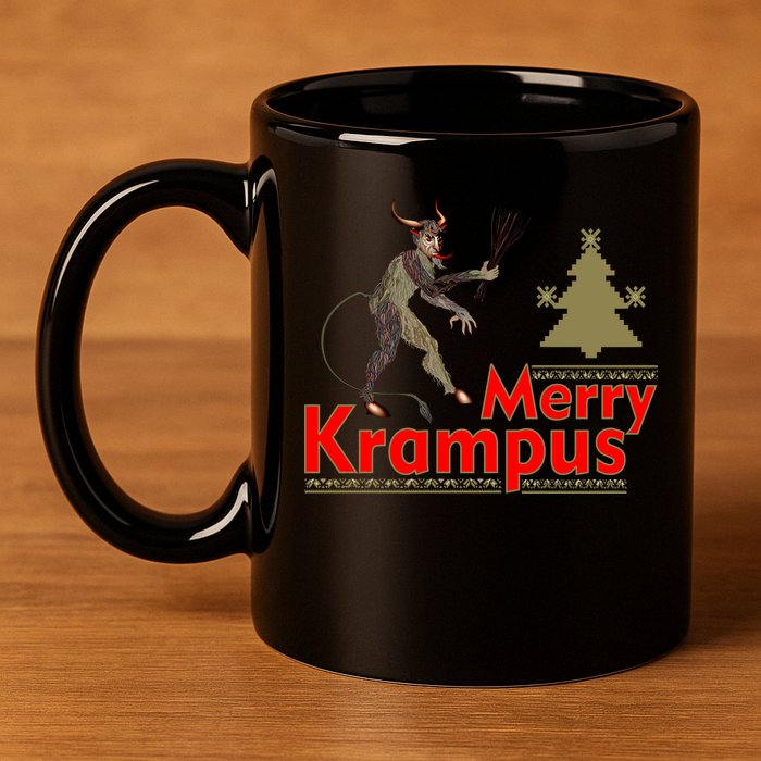 Merry Krampus 11oz C Handle Ceramic Mug