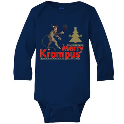 Merry Krampus Baby Long Sleeve Bodysuit