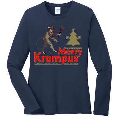 Merry Krampus Ladies Long Sleeve Shirt