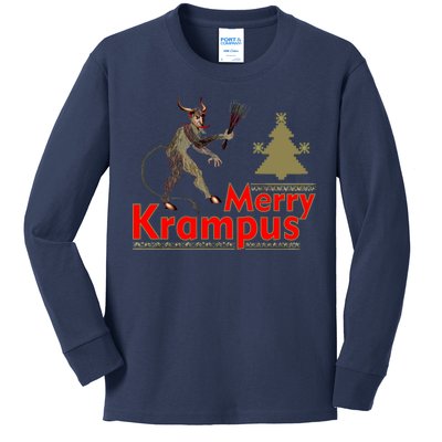 Merry Krampus Kids Long Sleeve Shirt