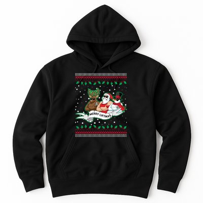 Merry Liftmas Funny Ugly Christmas Sweater Hoodie