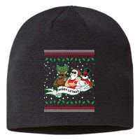 Merry Liftmas Funny Ugly Christmas Sweater Sustainable Beanie