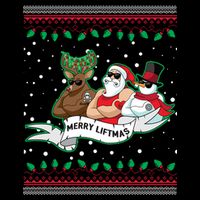 Merry Liftmas Funny Ugly Christmas Sweater Baby Bodysuit