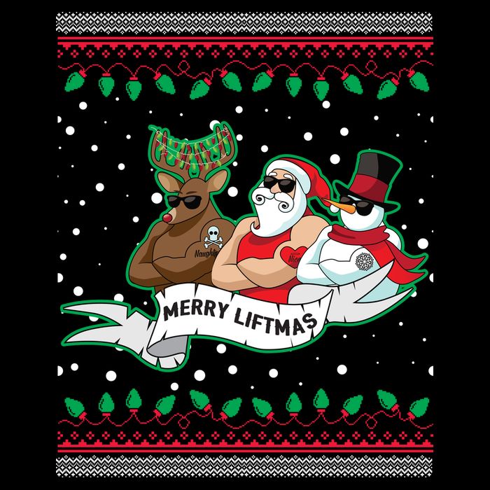 Merry Liftmas Funny Ugly Christmas Sweater Baby Bodysuit